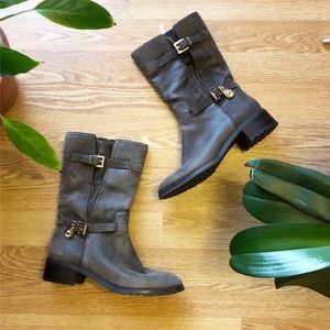 Micheal Kors Suede Leather Booties